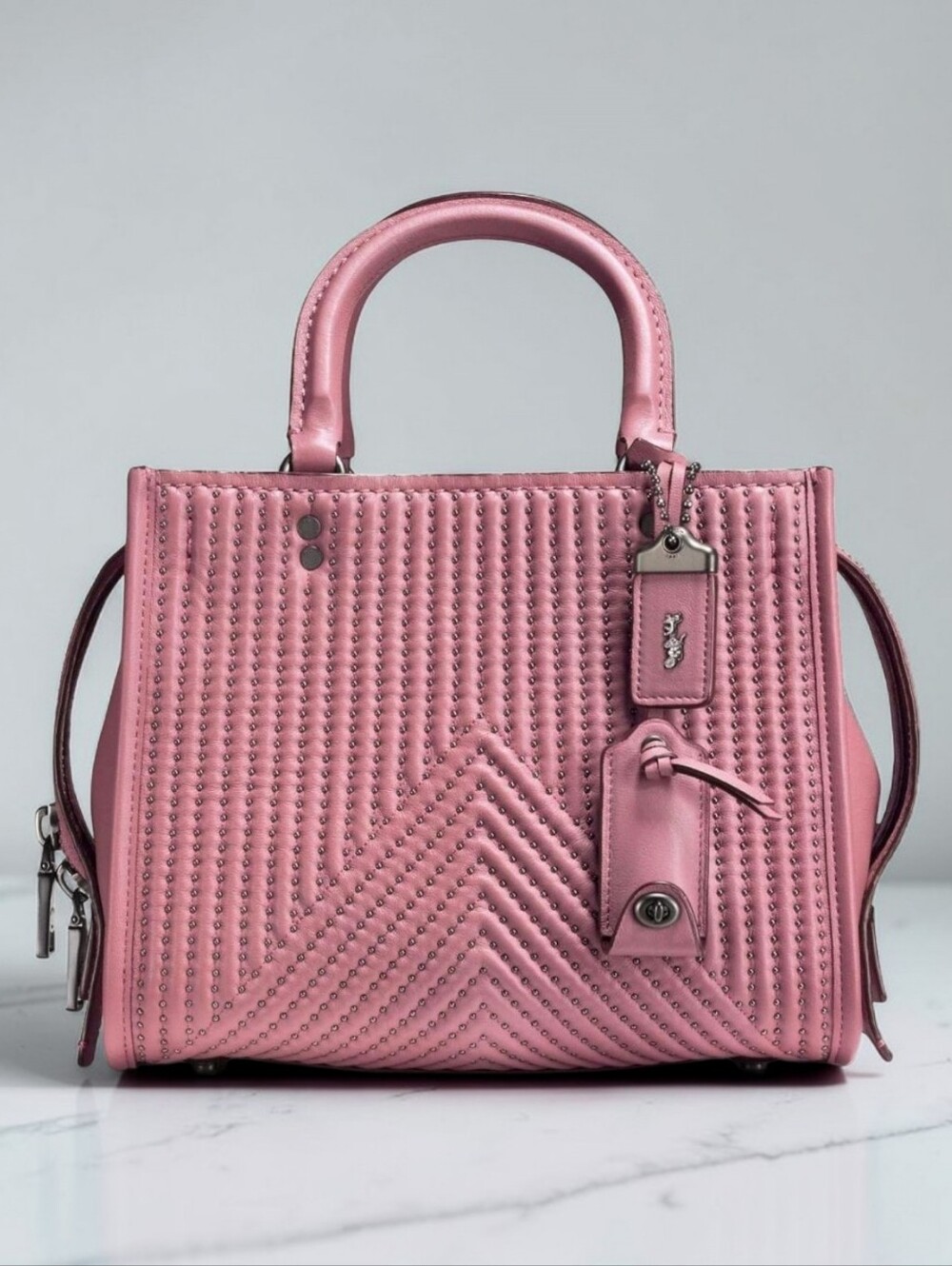2014 Coach Dusty Rose Rogue 25